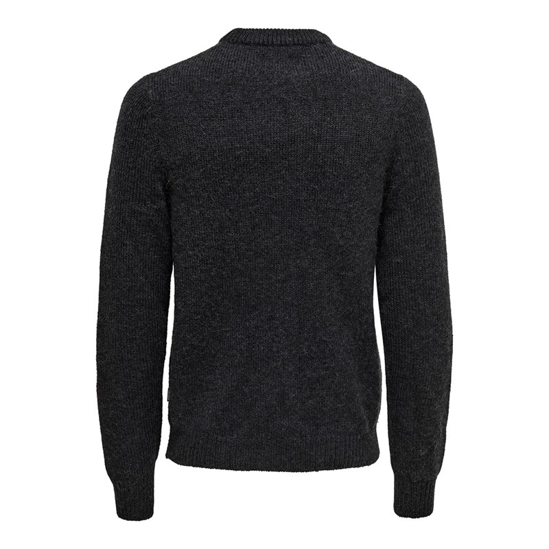 ONLY & SONS Pullover en maille à col rond Rio Noir homme