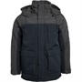 ONLY & SONS Herren Sean Technische Parka Dunkelblau / Grau Nadelstreifen