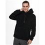 ONLY & SONS Męskie Remy Teddy Bluzy z kapturami Czarny