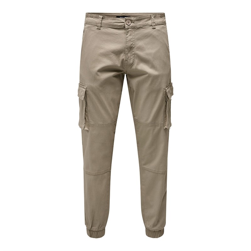 ONLY & SONS Herren Cam Stage Cargohosen Ecru