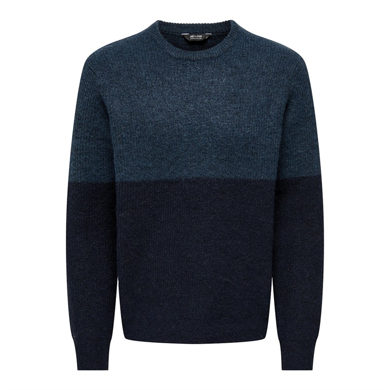 ONLY & SONS Pull Homme Tegan Bleu Marine