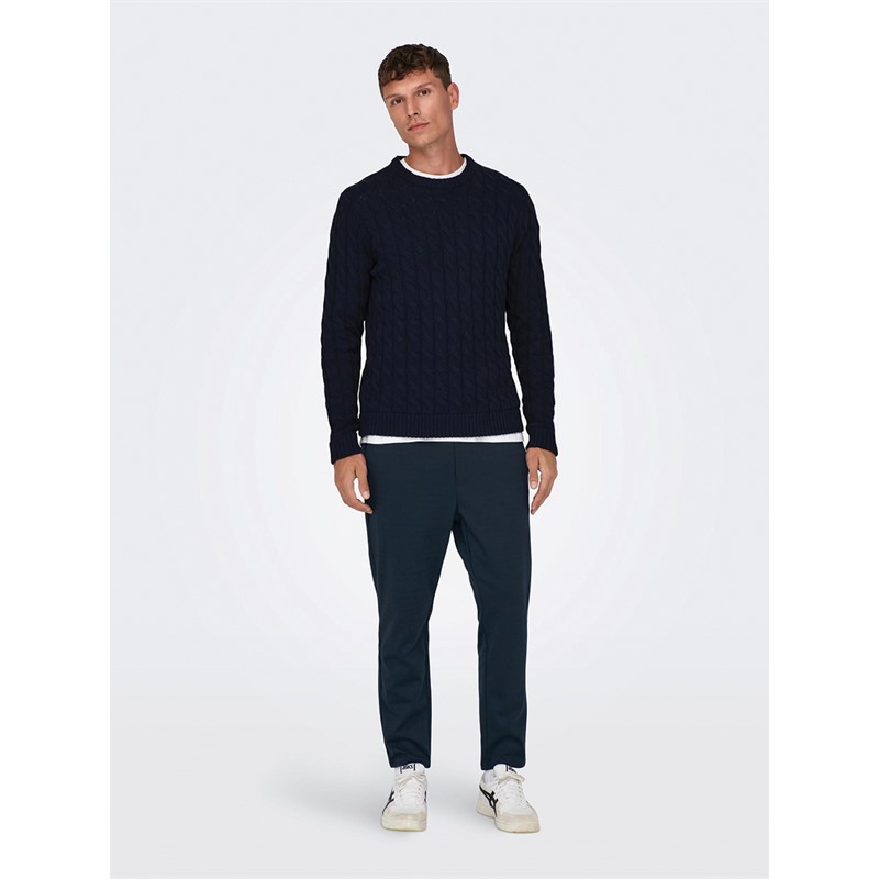ONLY & SONS Pantalons de Jogging Linus Homme Bleu