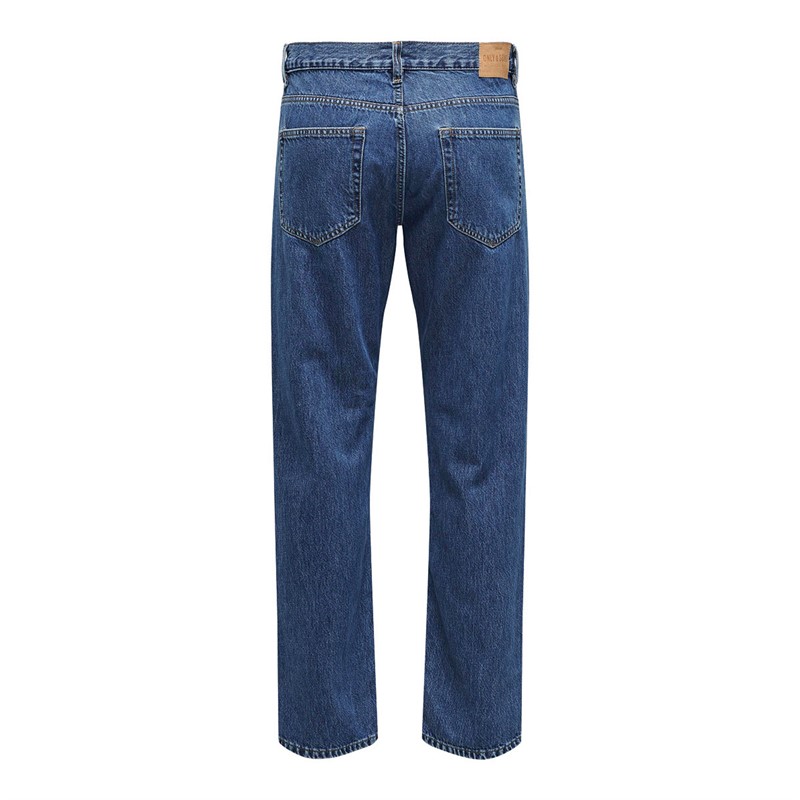 ONLY & SONS Herre Edge Jeans Med Lige Ben Blå
