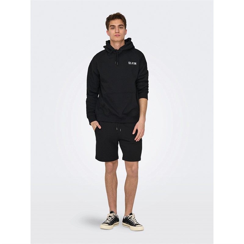ONLY & SONS Sweats à Capuche Fritz Life Homme Noir