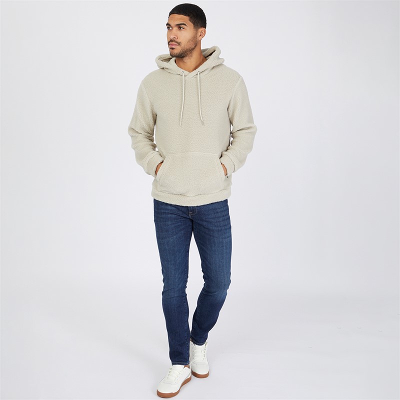 ONLY & SONS Mens Teddy Borg Hoodie Beige