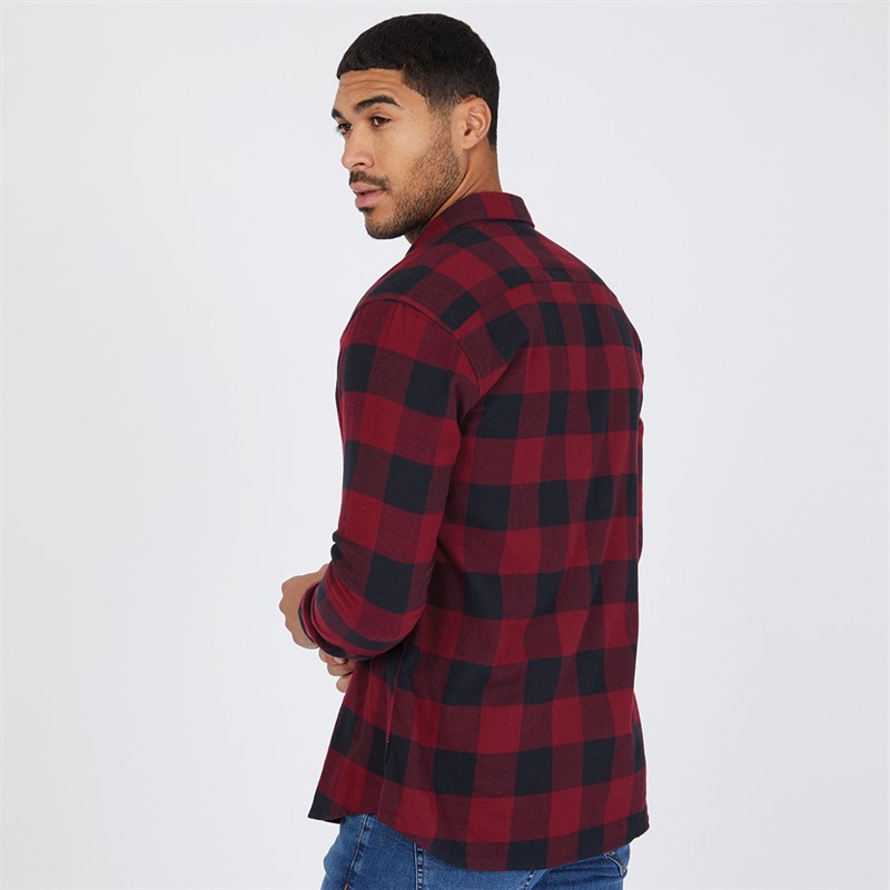 ONLY & SONS Mens Buffalo Check Shirt Red