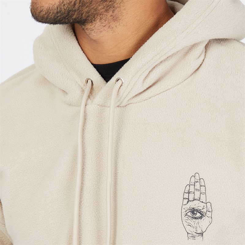 ONLY & SONS Mens Fleece Oversized Hoodie Beige