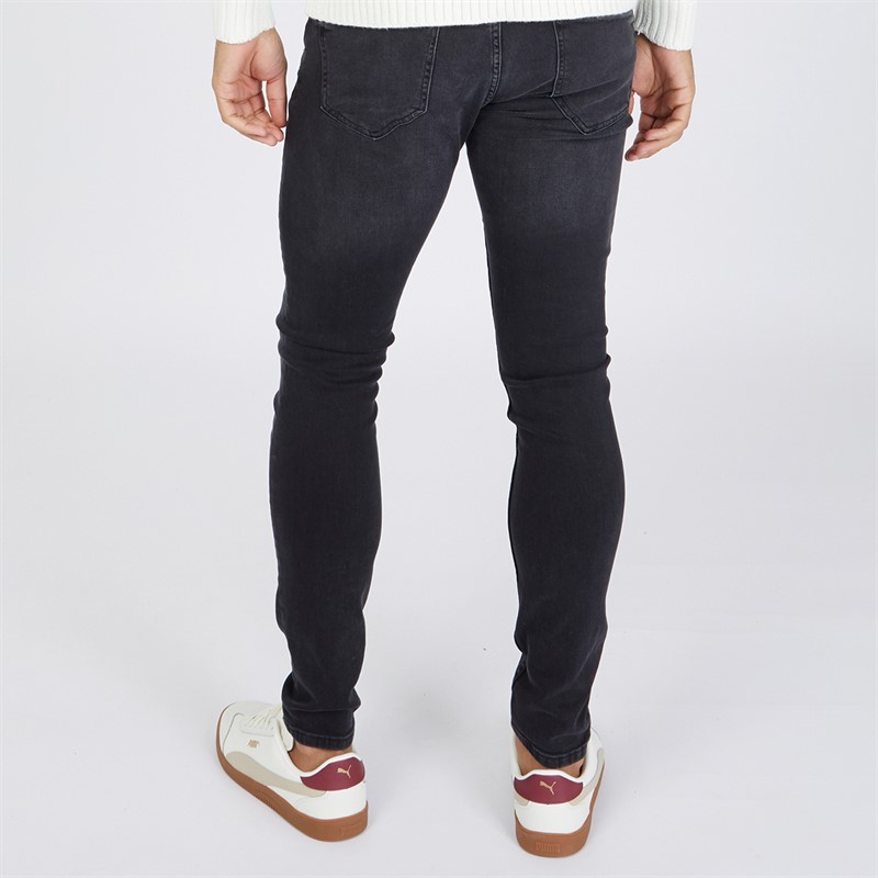 ONLY & SONS Mens Warp 9095 Skinny Jeans Washed Black