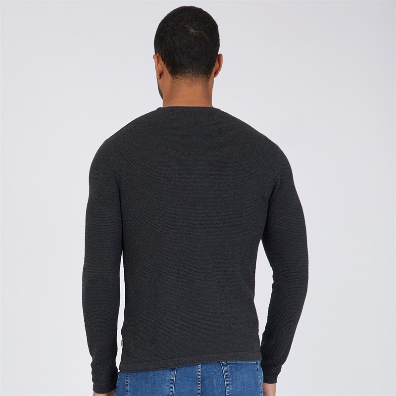 ONLY & SONS Mens Panter Jumper Dark Grey Melange