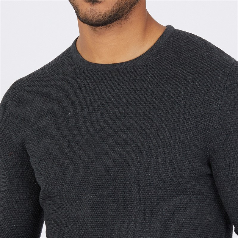 ONLY & SONS Mens Panter Jumper Dark Grey Melange