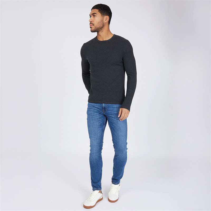 ONLY & SONS Mens Panter Jumper Dark Grey Melange