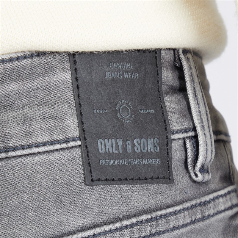 ONLY & SONS Mens Loom 7103 Slim Fit Jeans Grey Denim