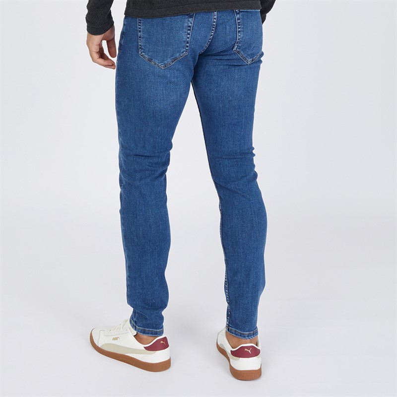 ONLY & SONS Mens Warp 9092 Skinny Jeans Medium Blue Denim