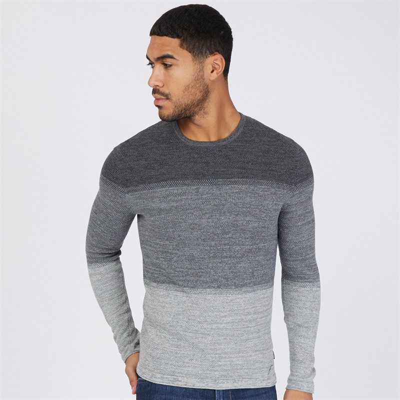 ONLY & SONS Mens Panter Jumper Medium Grey Melange