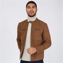 ONLY & SONS Mens Willow Faux Suede Jacket Cognac