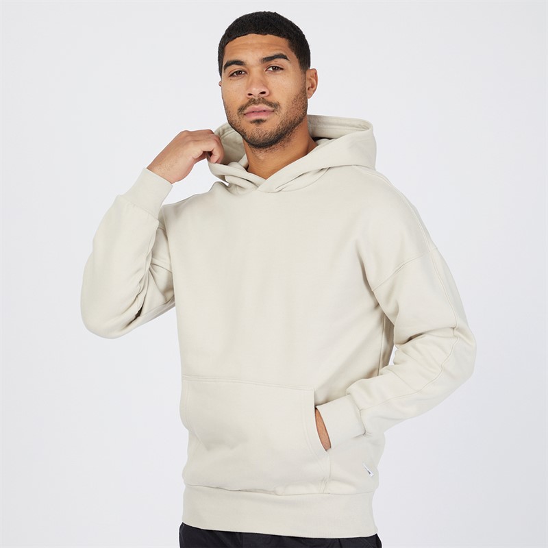 ONLY & SONS Mens Dan Life Relaxed Fit Hoodie Silver Lining