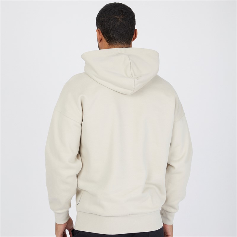 ONLY & SONS Mens Dan Life Relaxed Fit Hoodie Silver Lining