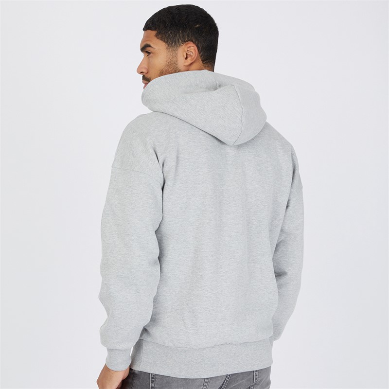 ONLY & SONS Mens Dan Life Relaxed Fit Hoodie Light Grey Melange