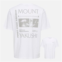 ONLY & SONS Mens Tristan Relax T-Shirt Bright White/Mount Yakushi
