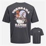 ONLY & SONS Mens Tristan Relax T-Shirt Grey Pinstripe/Yokohama Ramen