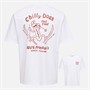 ONLY & SONS Mens Tristan Relax T-Shirt Bright White/Chilli Dogs