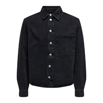 ONLY & SONS Mens Sprick Box Denim Jacket Washed Black