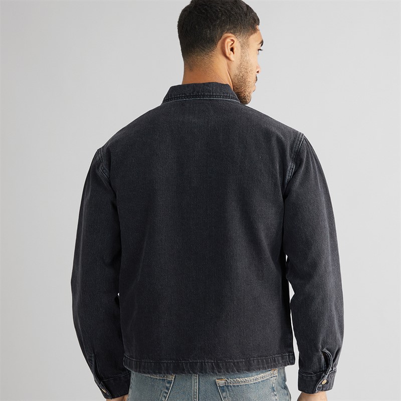 ONLY & SONS Mens Sprick Box Denim Jacket Washed Black