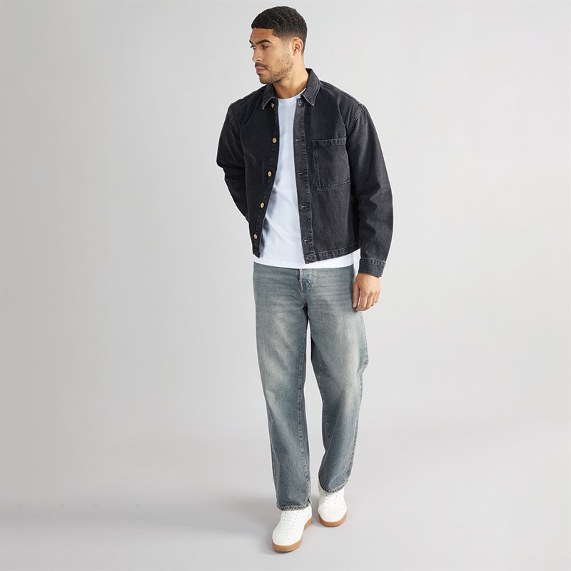 ONLY & SONS Mens Sprick Box Denim Jacket Washed Black