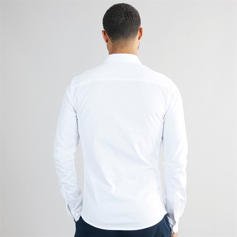 ONLY & SONS Mens Robin Long Sleeve Stretch Shirt Bright White