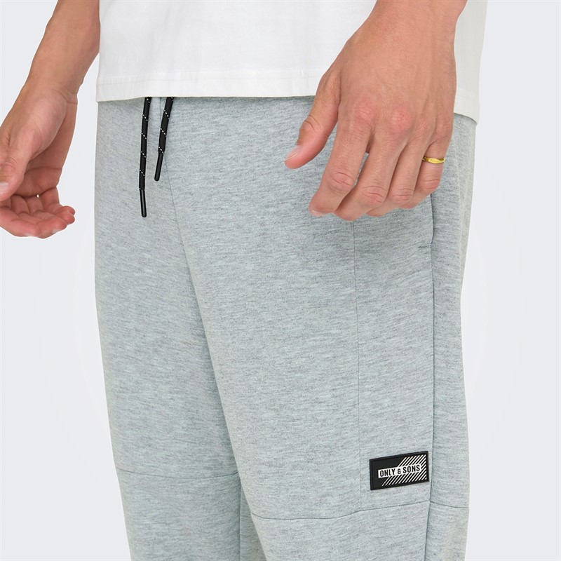 ONLY & SONS Mens Liam Joggers Light Grey Melange