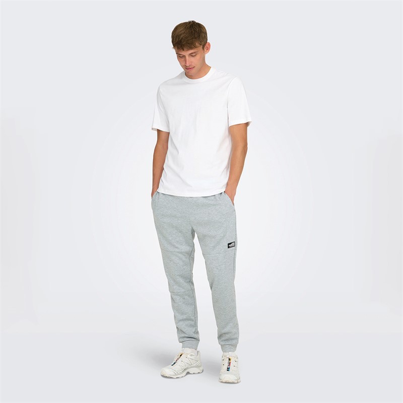 ONLY & SONS Mens Liam Joggers Light Grey Melange