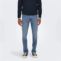 ONLY & SONS Mens Loom LB 2529 Slim Fit Jeans Light Blue Denim