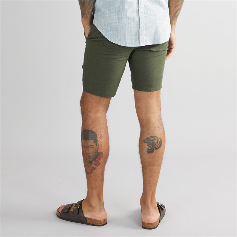 ONLY & SONS Mens Linus Cotton Shorts Olive Night