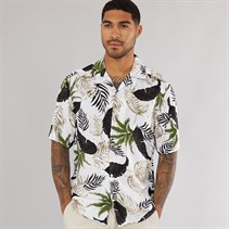 ONLY & SONS Heren Wayne Korte Mouw Viscose Overhemd Antiek Wit