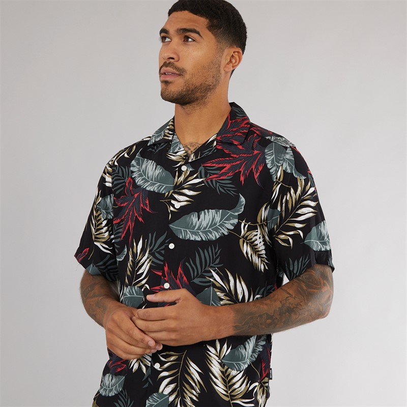 ONLY & SONS Herre Wayne Kortærmet Viscose Skjorte Sort