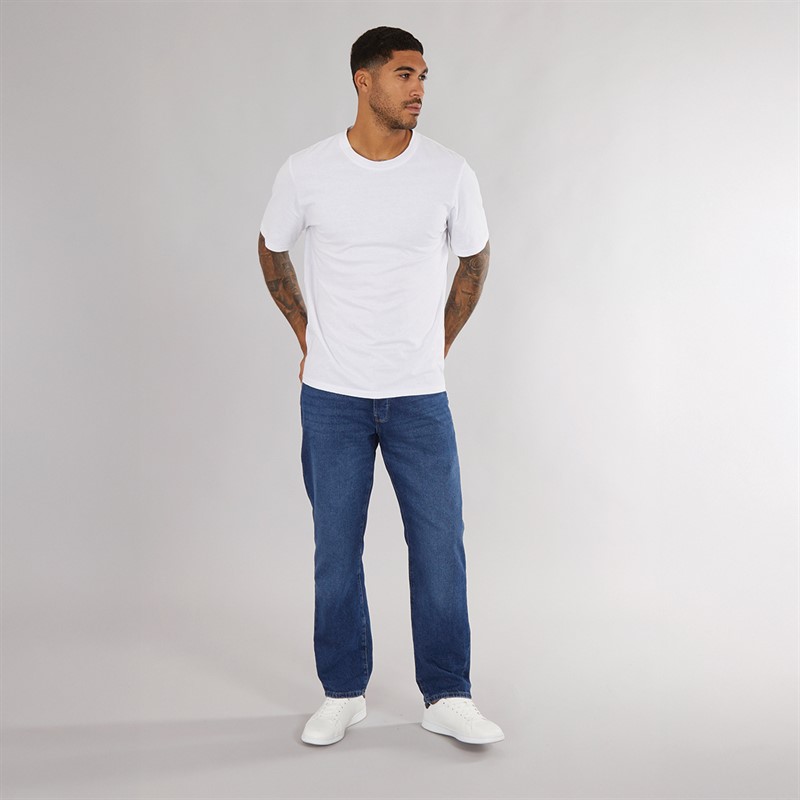 ONLY & SONS Heren Edge Rechte Spijkerbroek Donkerblauw Denim