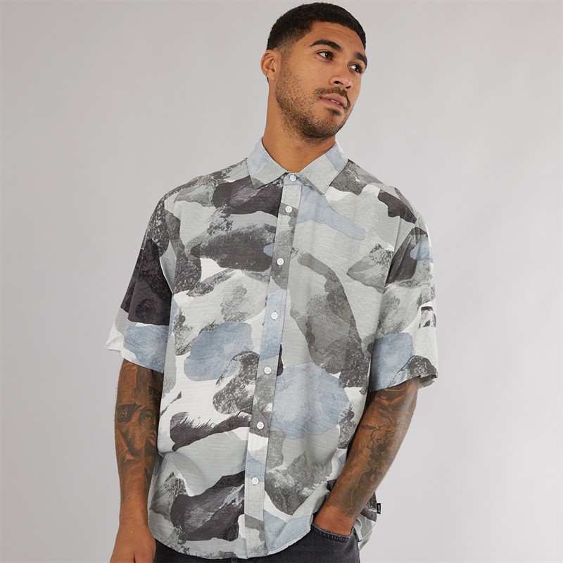 ONLY & SONS Mens Bud Short Sleeve Relaxed Shirt Surf Spray