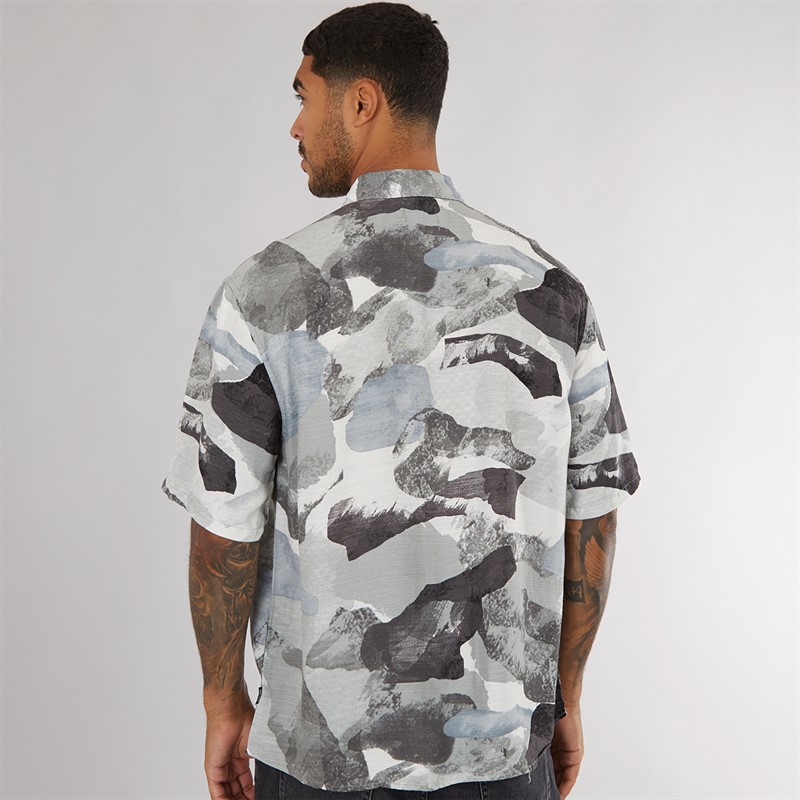 ONLY & SONS Mens Bud Short Sleeve Relaxed Shirt Surf Spray