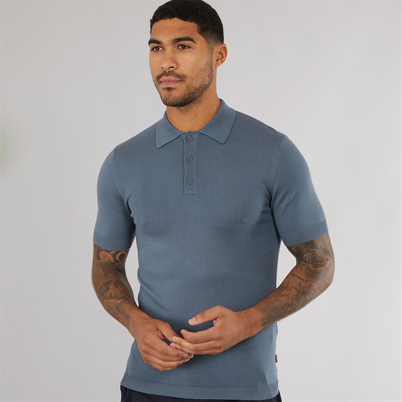 ONLY & SONS Mens Wyler Short Sleeve Polo Shirt Stormy Weather