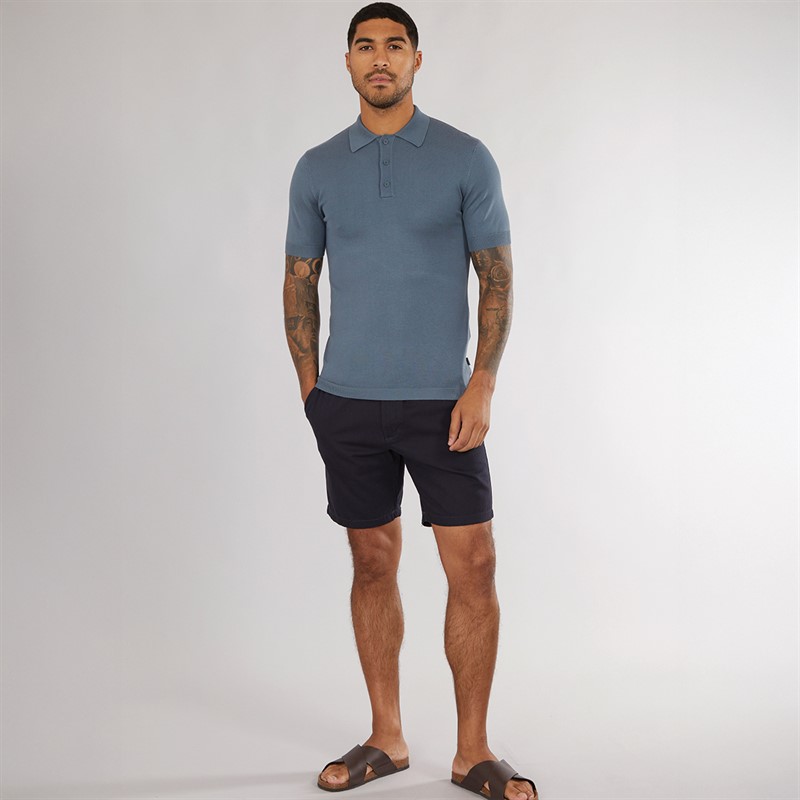 ONLY & SONS Mens Wyler Short Sleeve Polo Shirt Stormy Weather