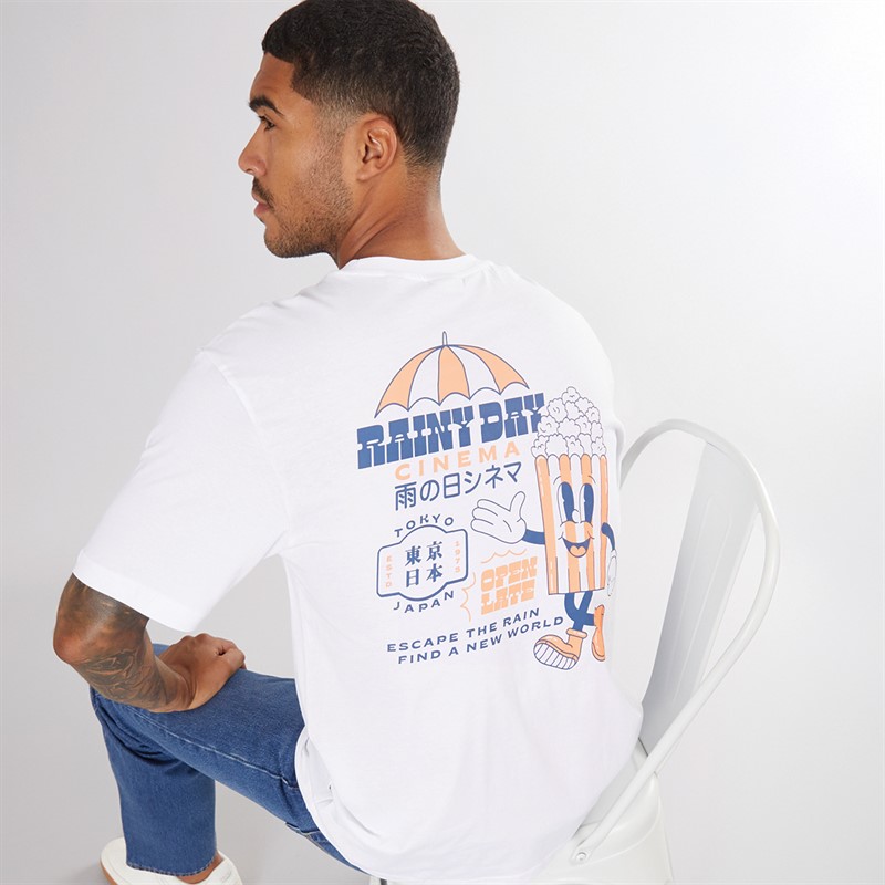ONLY & SONS Mens Tristan Relax T-Shirt Rainy Day printed - Size S