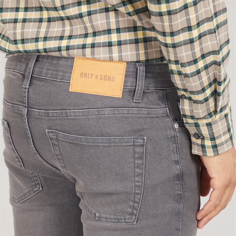 ONLY & SONS Herre Loom Slim Fit Jeans Grey Denim
