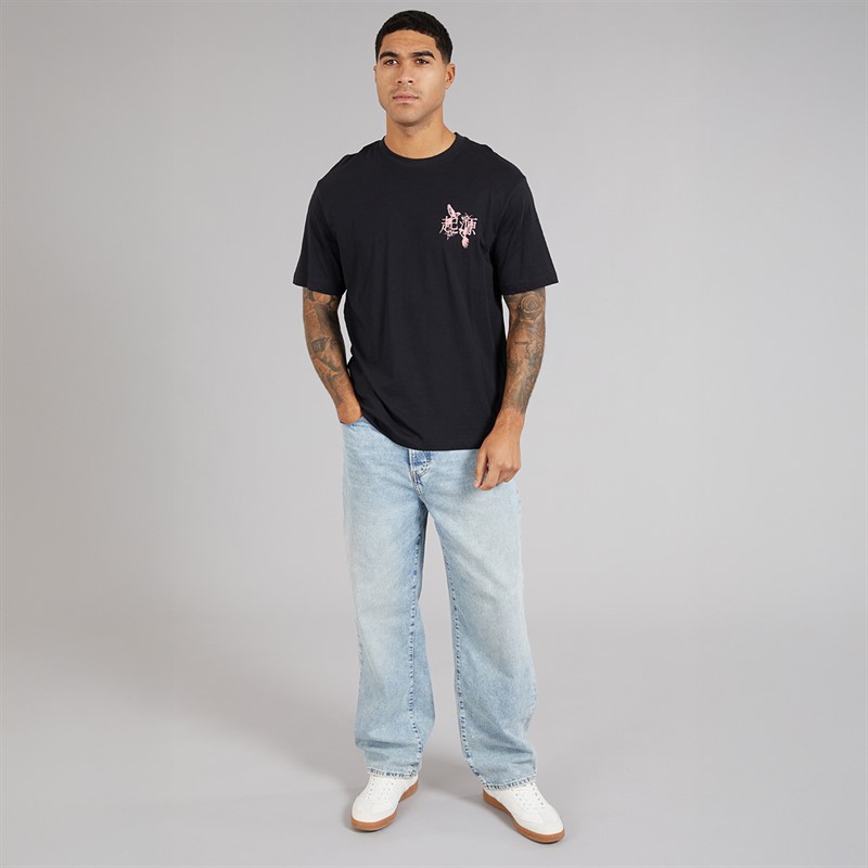 ONLY & SONS Mens Tristan Relaxed T-Shirt Black/Birds