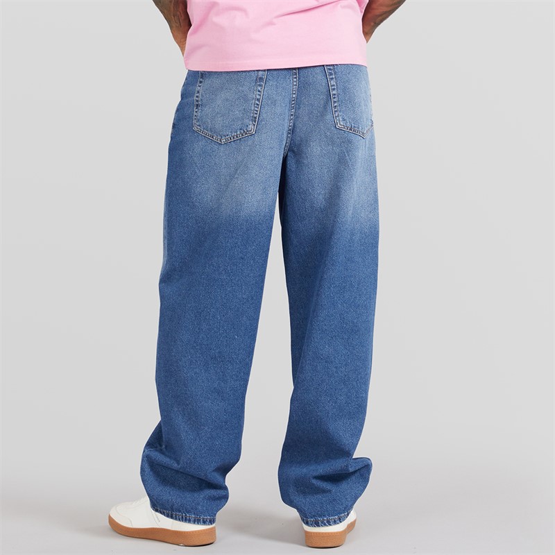 ONLY & SONS Mens Fade Loose Jeans Medium Blue Denim