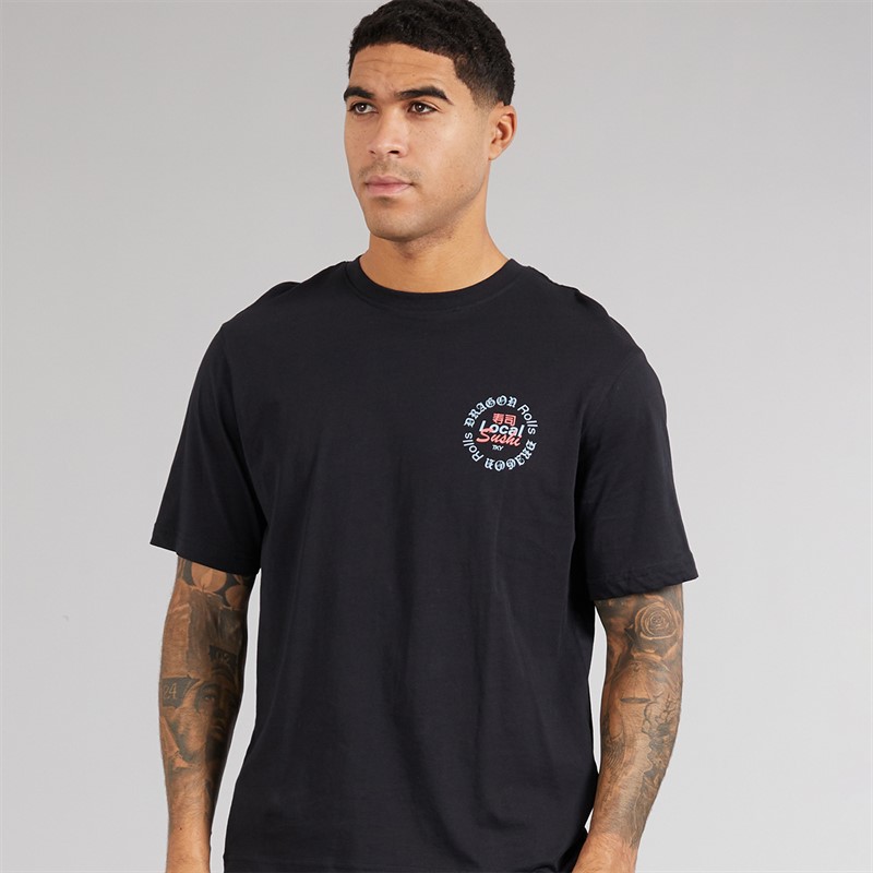 ONLY & SONS Mens Tristan Relaxed T-Shirt Black/Sushi