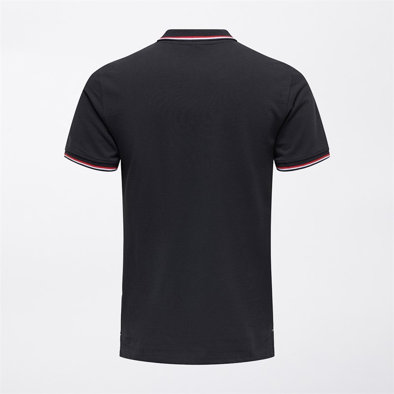 ONLY & SONS Mens Fletcher Slim Polo Shirt Dark Navy/Bright White/Fiery Red