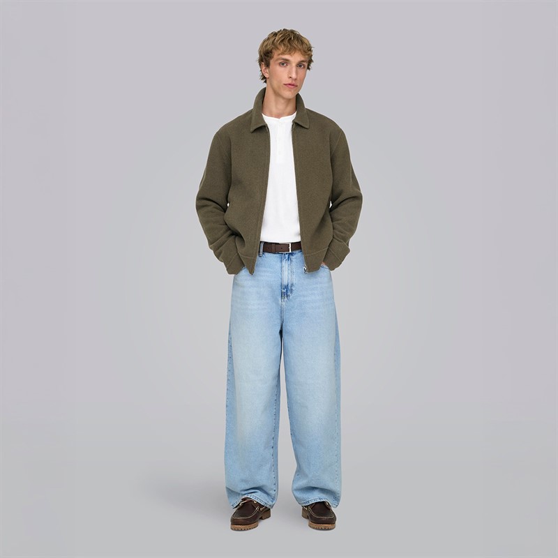 ONLY & SONS Mens Carl Balloon Jeans Light Blue Denim