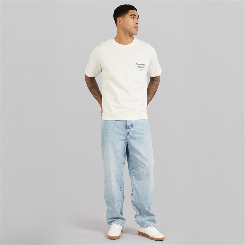 ONLY & SONS Mens Fade Loose Jeans Light Blue Denim