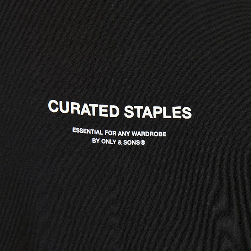 ONLY & SONS Mens Curated Relaxed T-Shirt Black