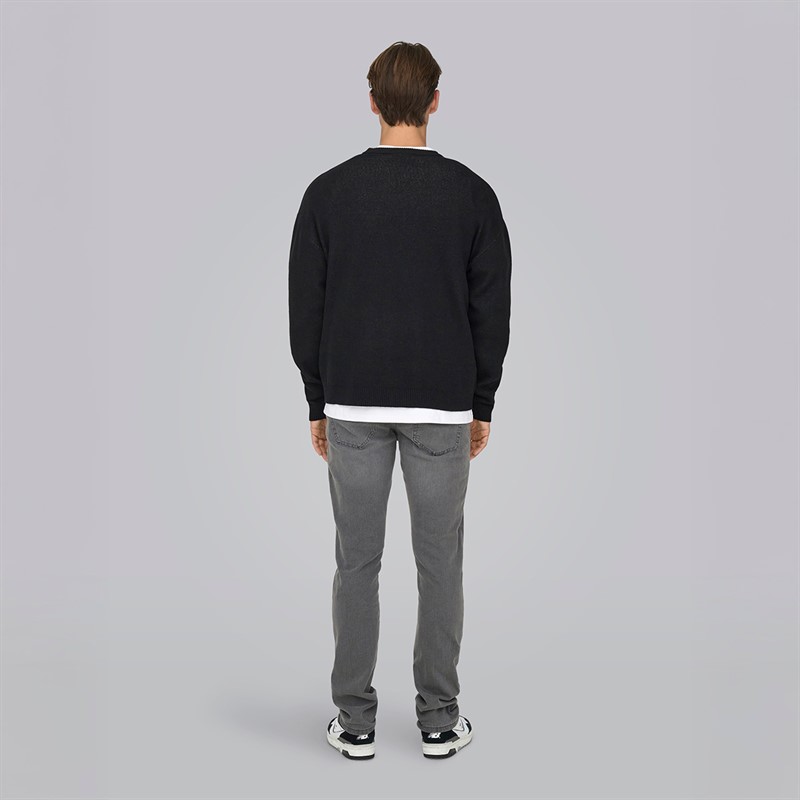 ONLY & SONS Mens Loom Box Jeans Grey Denim